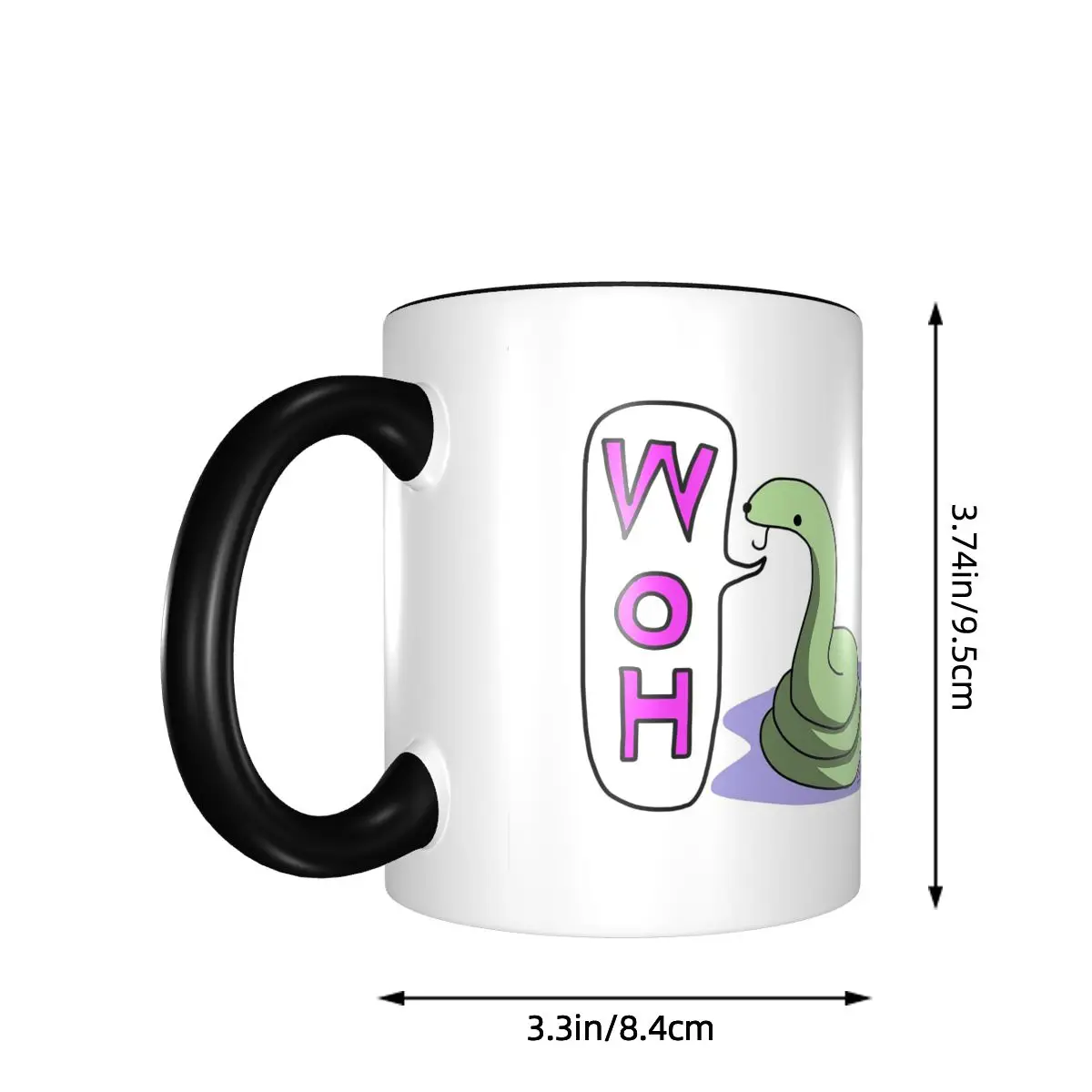 Woh Snek - Tiny Snek Comics Mug Funny Ceramic Coffee Cups Tea Mugs Milk Cup Drinkware Gifts for Friends