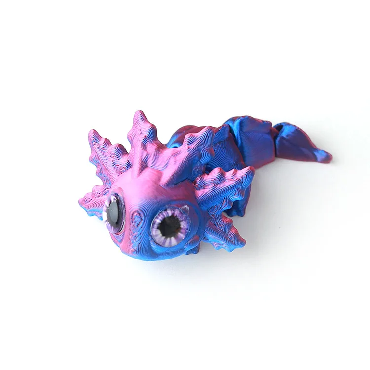 

3D Printed Salamander Figures Animal Toys Multi-Joint Movable Simulation Eyes Fidget Toys Home Accessories Desk Decor Kids Gift