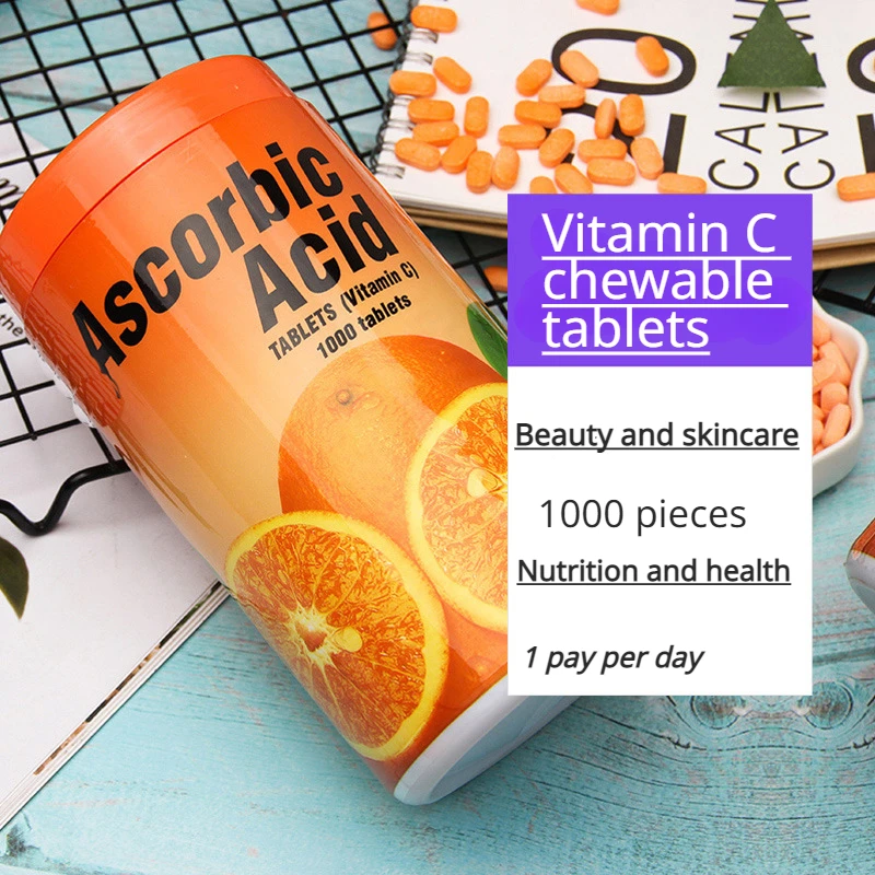 Vitamin C chewable tablets Vitamin C for adults and children Vitamin C tablets 1000 tablets