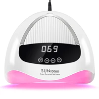 Lámpara UV profesional para uñas de 380W con 4 ajustes de temporizador, luces rojas, secador de uñas de 90LED para uñas rápidas, herramienta de manicura de esmalte de Gel