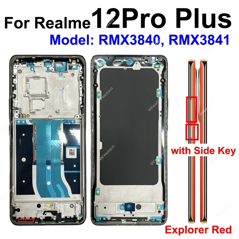 For Realme P1 Pro 12Pro 12 Pro Plus 12X 5G Middle Housing Middle Frame Cover Front LCD Display Screen Housing Frame Repair Parts view 3