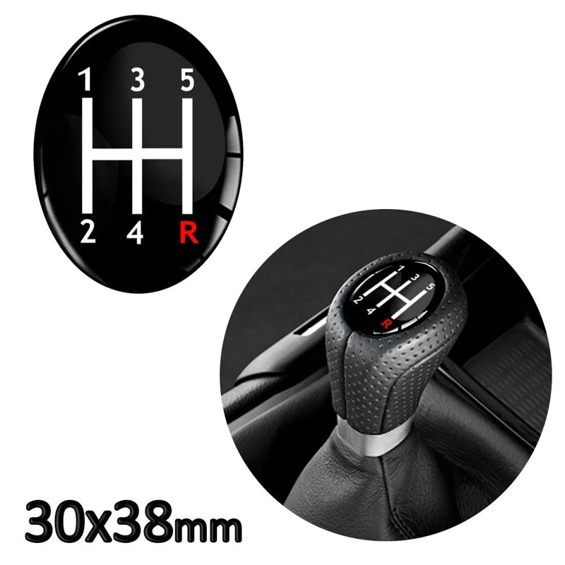 

3D Dome Sticker Gear Knob Shift Mode Lever Shift Lever Handle Sticker 3D Badge Resin Sticker Customization