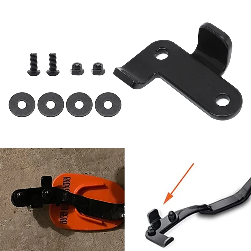 Motorcycle Stand Kickstand Extension Kit Black For Harley Sportster 07-Up XR 08-13 Forty Eight XL1200X XL1200N Iron 883 XL883N