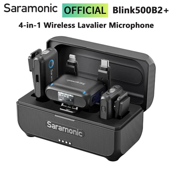 Saramonic Blink500B2+ Microphone cravate sans fil pour iPhone Android Smartphone Appareils photo reflex numériques Appareils USB-C Micro cravate sans fil pour le streaming en direct Youtube Enregistrement vidéo Vlog