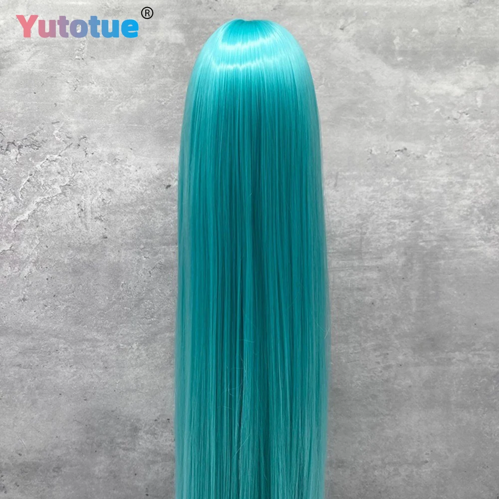 Yutotue 인형 긴 직모 가발 녹색 색상 1/3 1/4 1/6 볼 조인트 인형 BJD 패션 인형 DIY 교체용