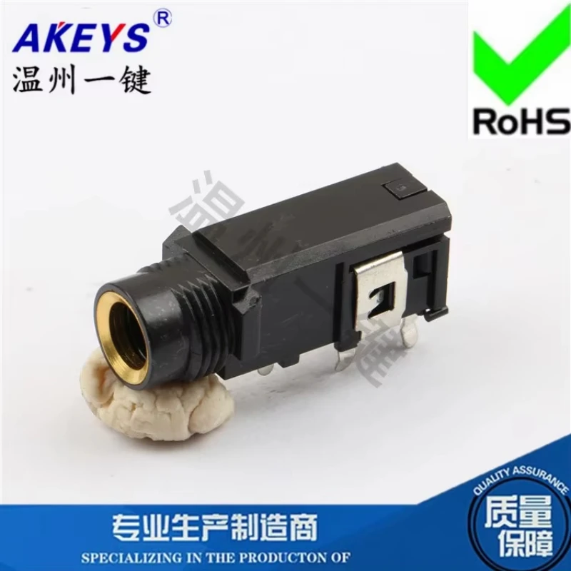 10pcs 302J-PJ-604A High-Quality Gold-Plated 6.35mm Socket 6030 Microphone Accessories 4-Leg Stereo Headset Interface
