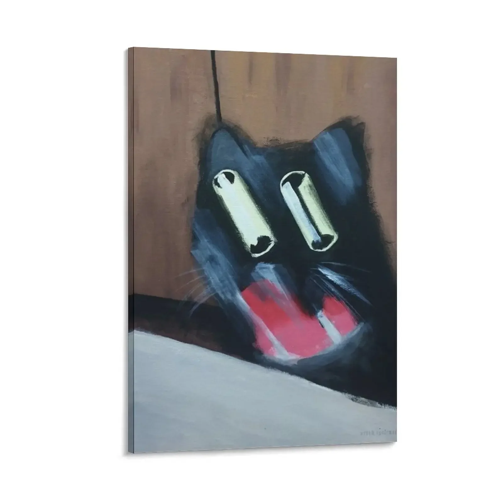 

cat falling off table Canvas Painting decorations for the room Decor for room home decorations and organization