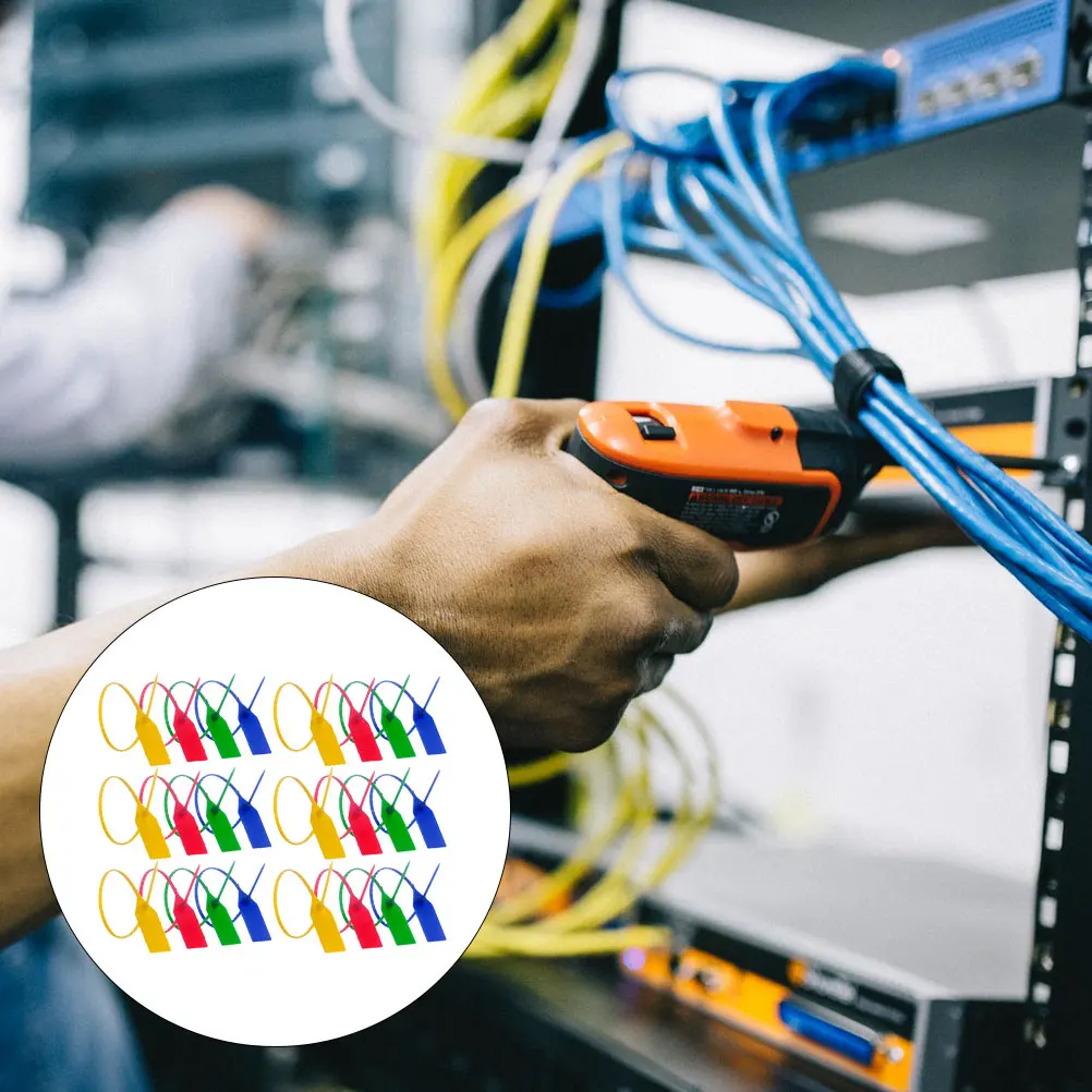 

100pcs Plastic Seals Anti-theft Anti-change Tamper Proof Disposable Container Truck Logistics Packaging Sturdy