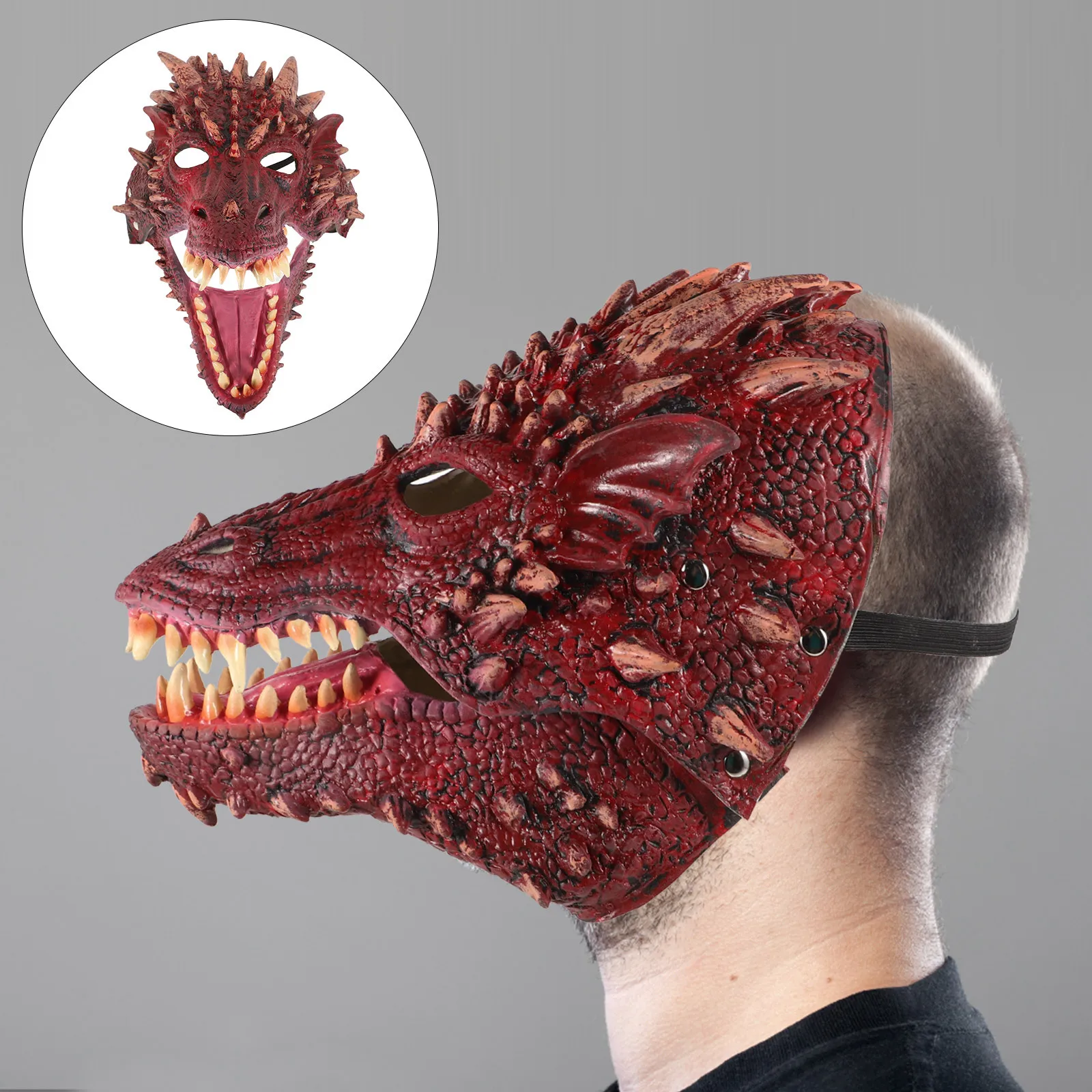 

Dinosaur Cosplay Mask Horrible 3D Dinosaur Costume Halloween Mask Prank Party Costume Accessory Halloween Supplies