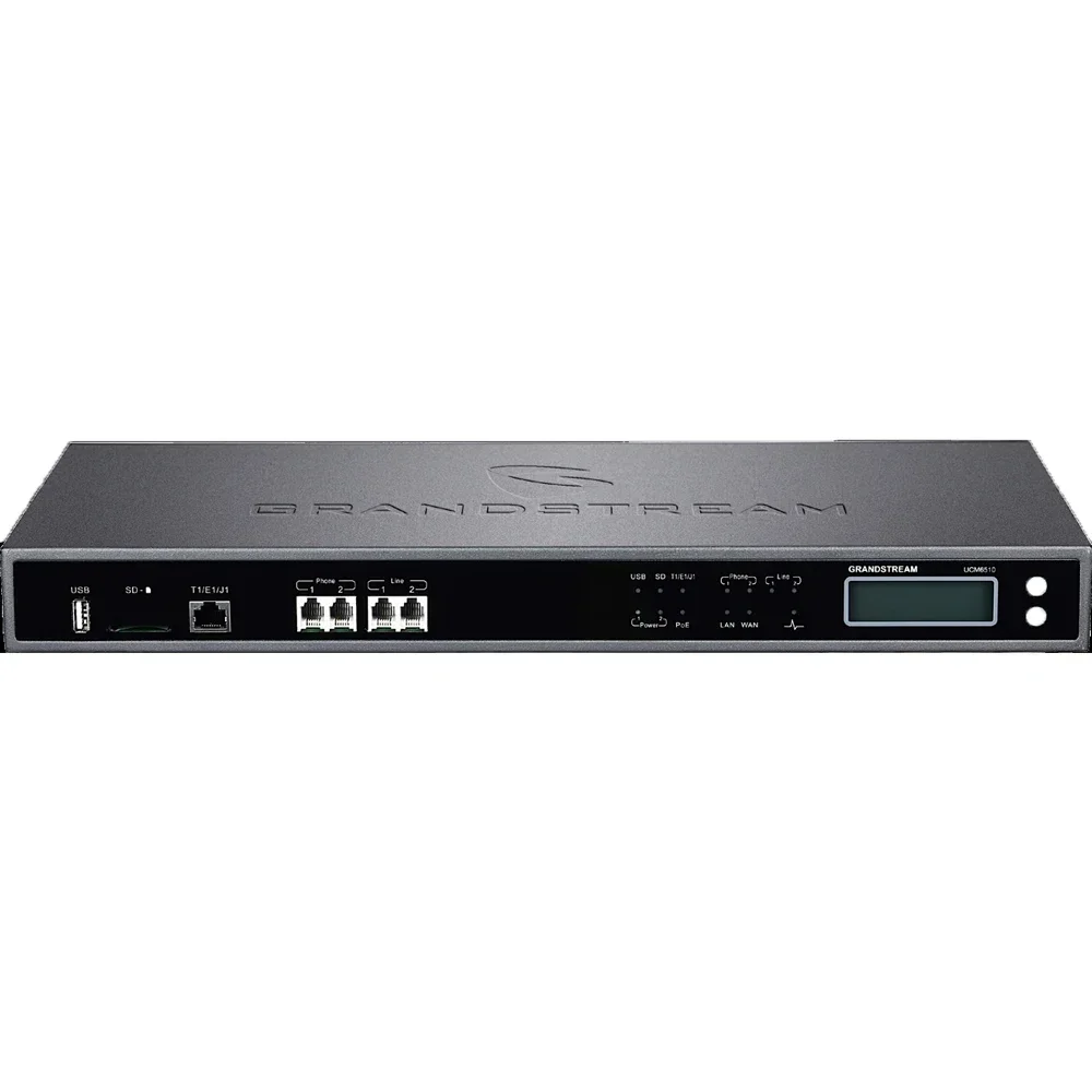 

Grandsteam UCM6510 IP PBX Поддержка 2000 SIP Удлинение с портом E1/T1/J1, багажником 2PSTN FXO и 2 портами FXS