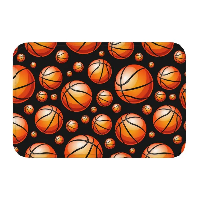 Custom Basketball Ball Doormat Mat Anti-Slip Bath Kitchen Garden Rug Carpet 40*60cm