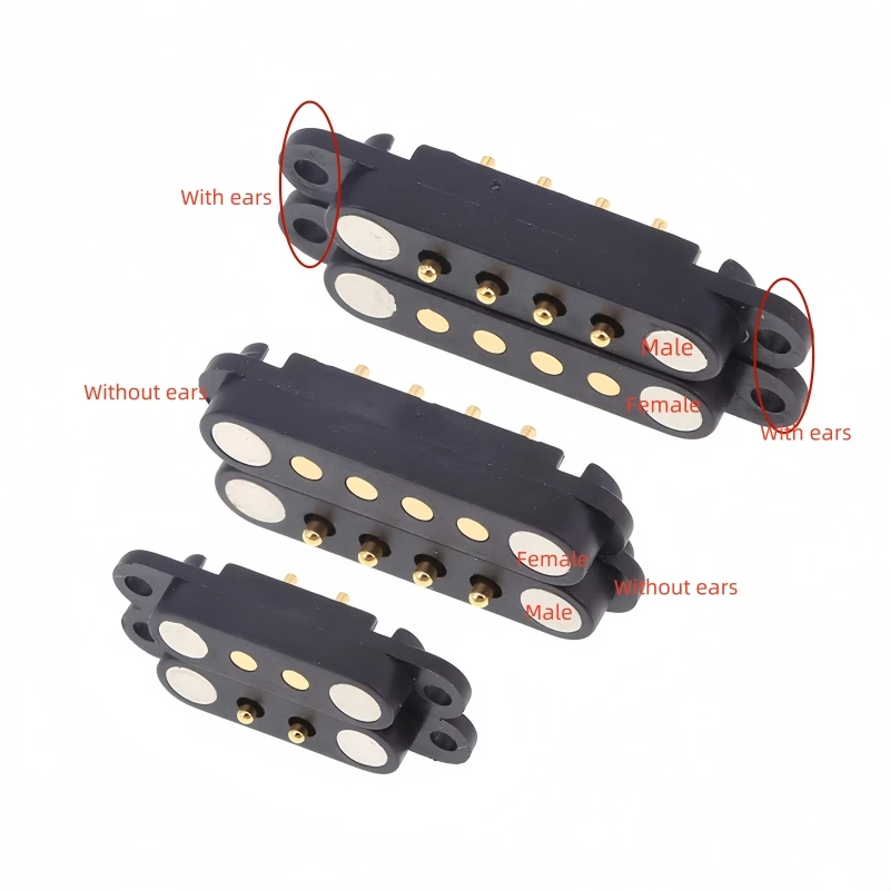 1-10sets 1.5A DC Magnetic Pogo Pin Connector 2Pin 3Pin Pogopin Male Female Spring Loaded DC Power Socket 2P 3P