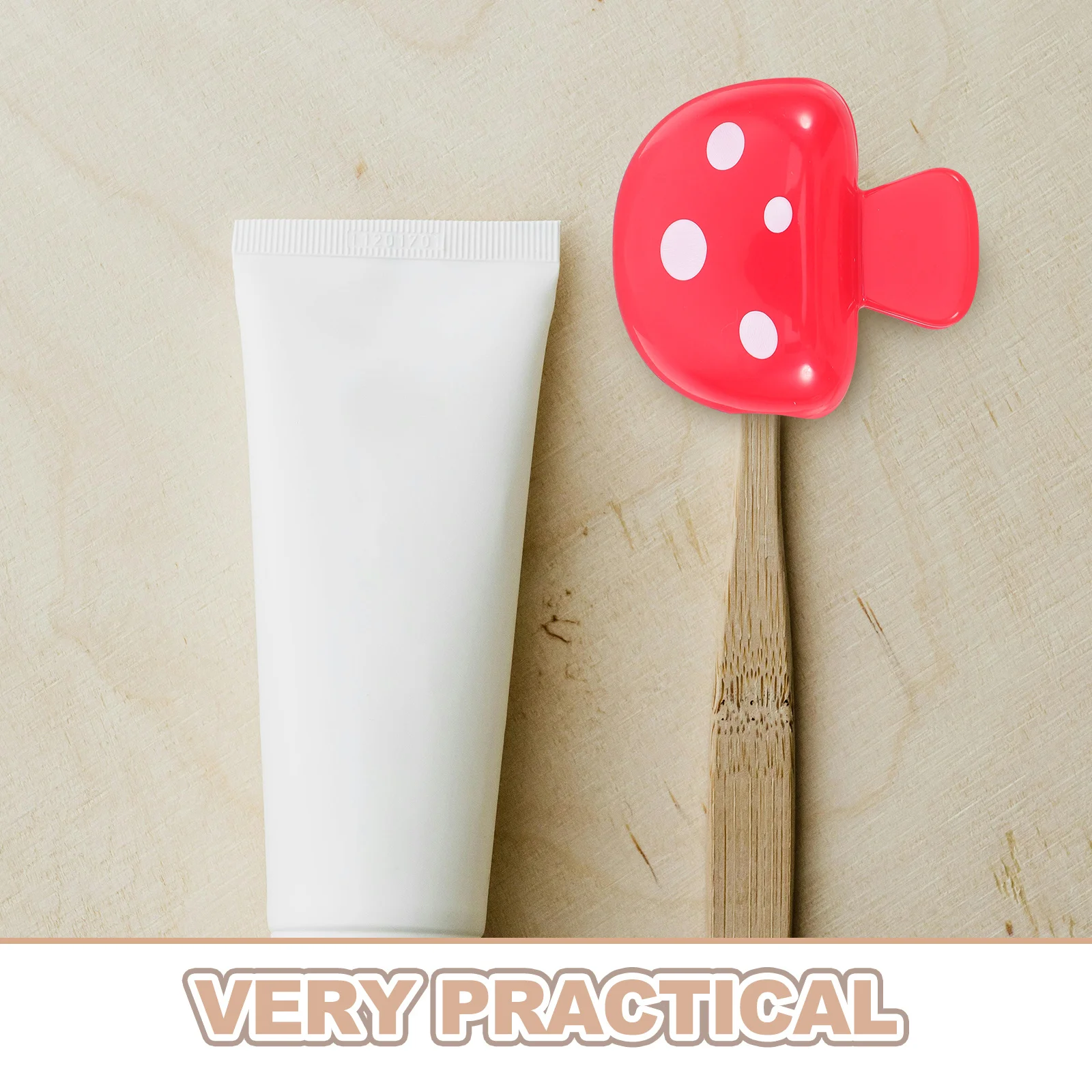 4Pcs Travel Toothbrush Head Covers Mushroom Design Dustproof Portable Plastic Clip Protective Case Brush Cover for Camping