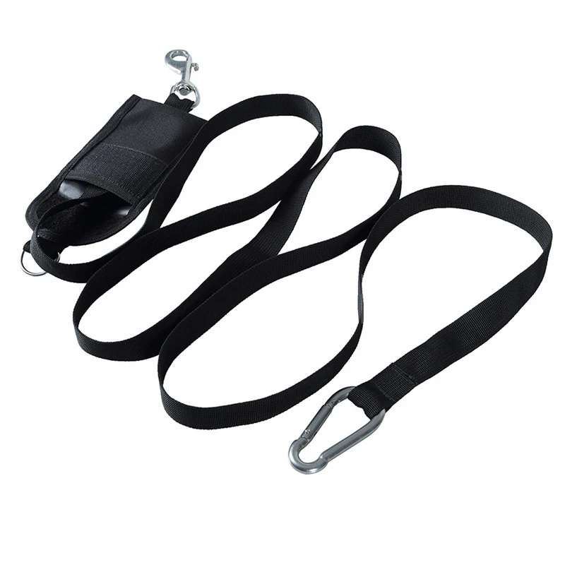 Diving Rope 220 CM Technical Diving Throw Bag Safety Divers Buddy Line Backplate Hanging Strap with Stainless Steel