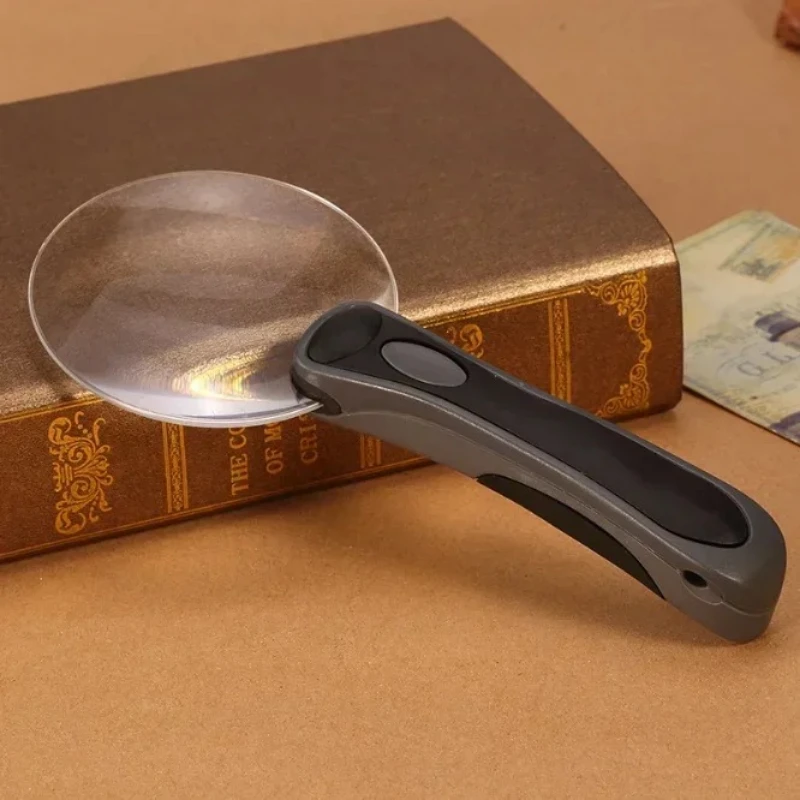 

Magnifying Glass with Light 2.5X Handheld Reading Magnifier 90mm Frameless LED Lamp Illuminated Reading Helping Hands Loupe