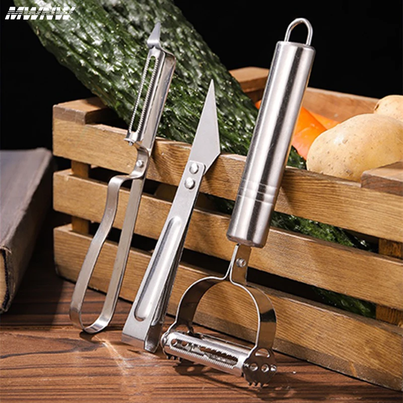 1 Set Stainless Steel Peeler For Kitchen Gadgets Multifunctional Vegetable Cutter Fruit And Vegetable Tools Potato Carrot Grater