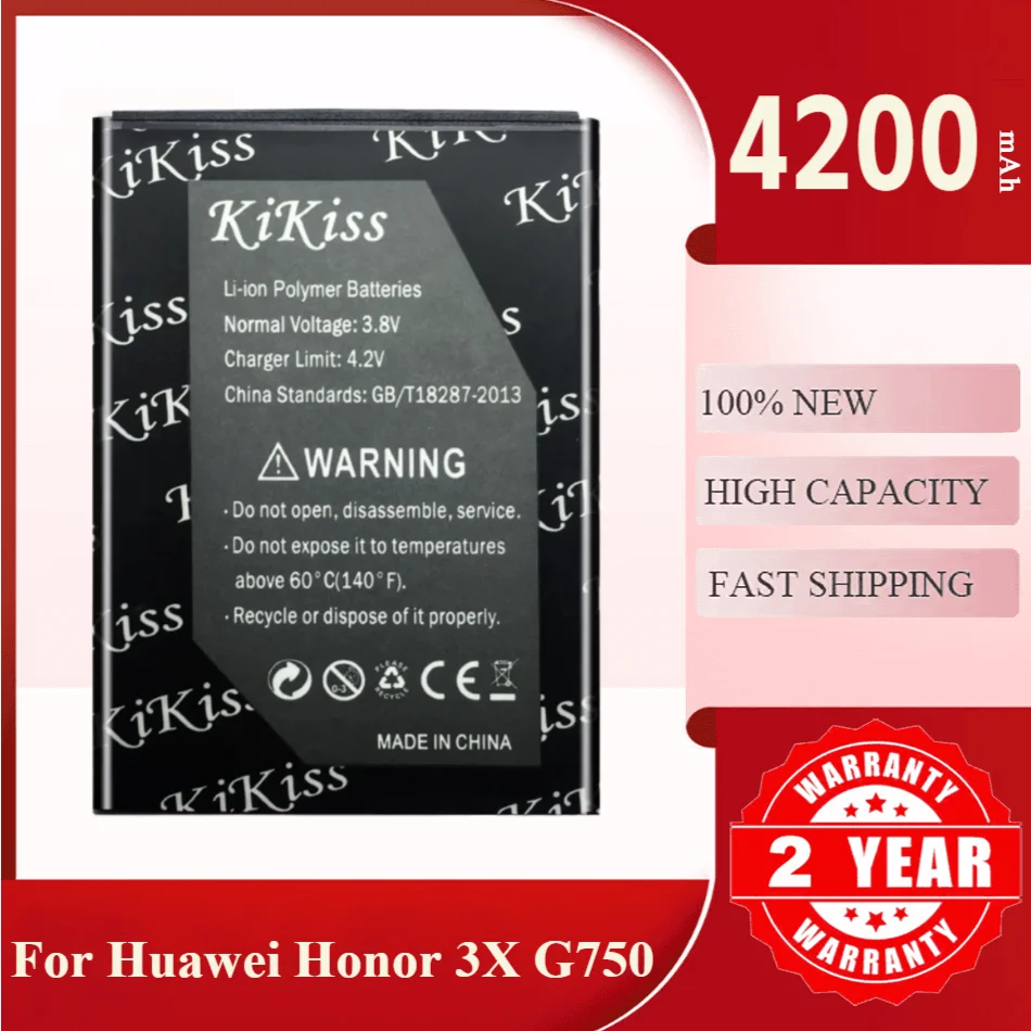 Brand New Mobile Phone Battery HB476387RBC For Huawei honor 3X G750 B199 G750-T00 G750-C00