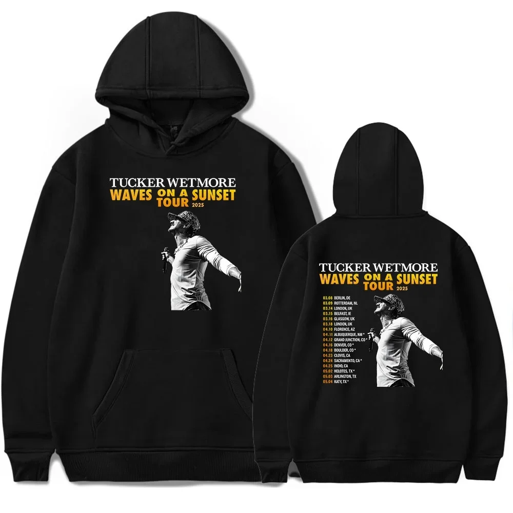 Tucker Wetmore Tour 2025 Merch هوديس للرجال/النساء للجنسين كم طويل البلوز قناع السترة موضة الشارع الشهير