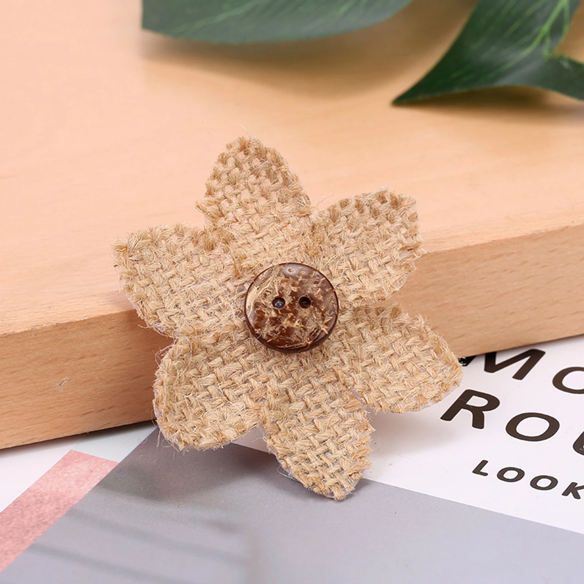 

10pcs Diy Flower Handmade Accessories Party Wedding Home Decor Jute Accessory Ornaments Mixed Pattern