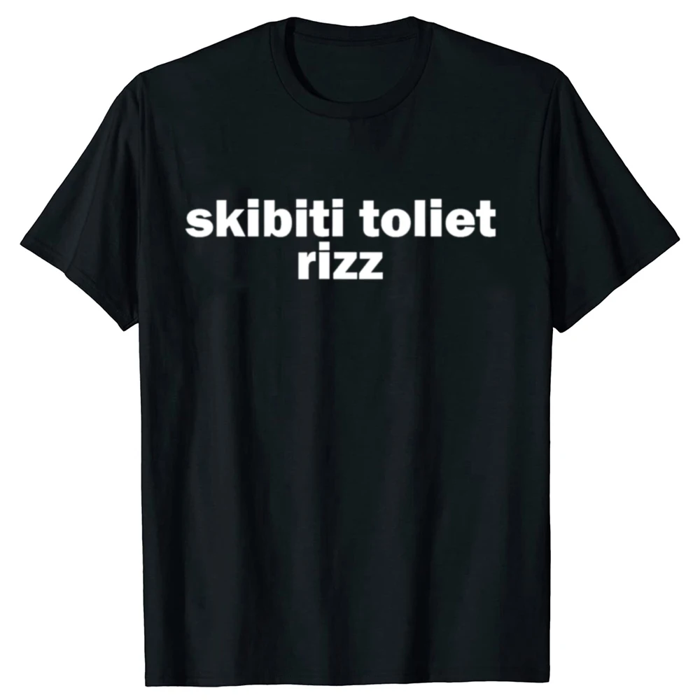 Skibiti Toilette Rizz lustige virale Influencer Gehirn rot Slang T-Shirt Baumwolle lustige Geschenke Unisex Sommer Tops benutzer definierte Grafik T-Shirts