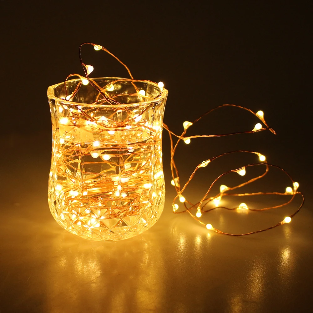 10/20/30M USB Fairy String Lights LED Copper Wire Lights With 8 Lighting Modes Remote Control For Bedroom Garden Festival Decor