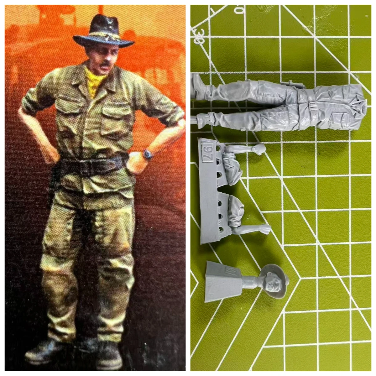

1/35 Cast Resin Model, American Aircraft Pilot Scene Model, Toy, Unpainted