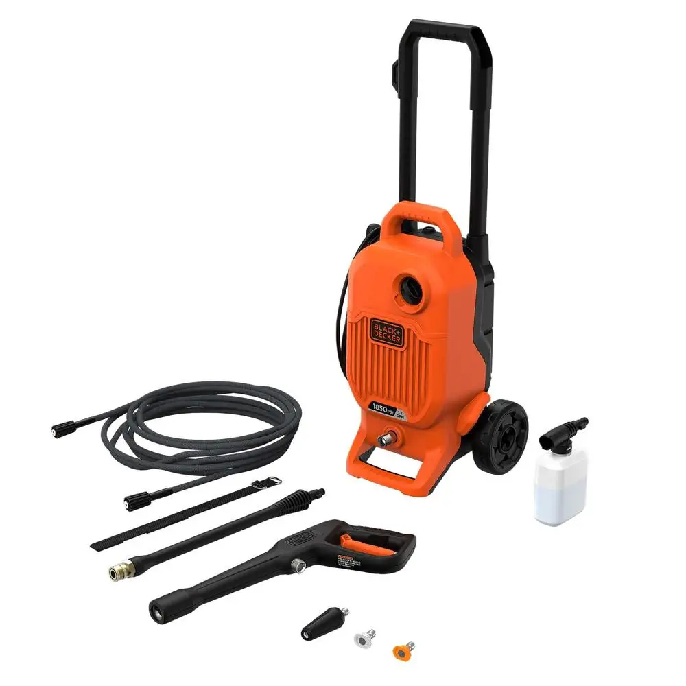 Electric Power Washer 1850 PSI 1.2 GPM Integrated Nozzles Detergent Bottle 35 ft Power Cord