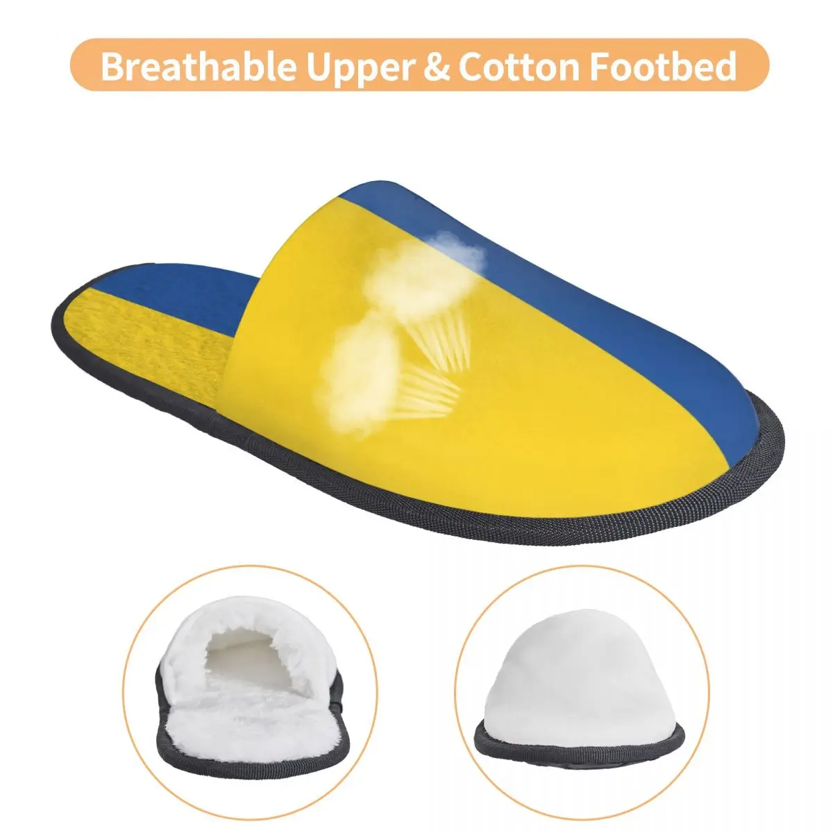 Custom Flag Of Ukraine Comfort Scuff With Memory Foam Slippers Women Bedroom House Shoes