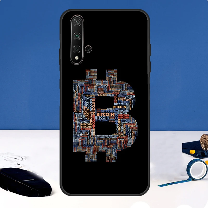 Bitcoin BTC Case For Huawei Nova 3i 8i 11i 11 Pro 9 10 SE 5T Y60 Y61 Y70 Y90 Y91 P20 P30 P40 Lite Cover