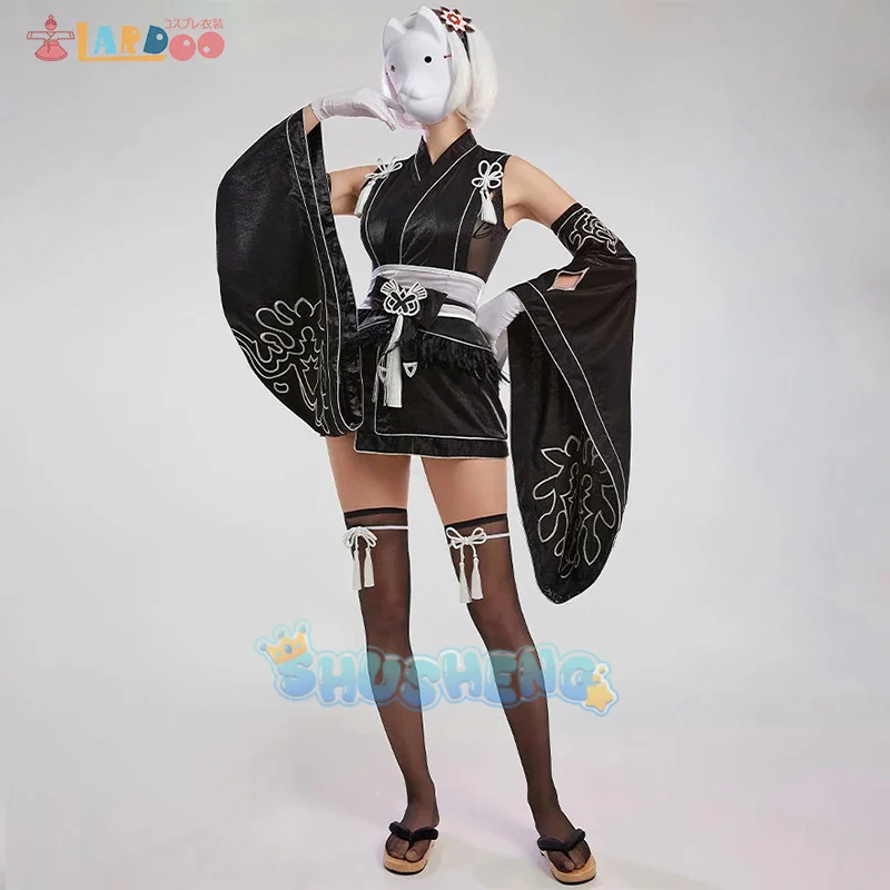 

Game Cosplay NieR:Automata 2B Cosplay Kimono YoRHa No. 2 Type B Cosplay Halloween Costume for Women Full Set