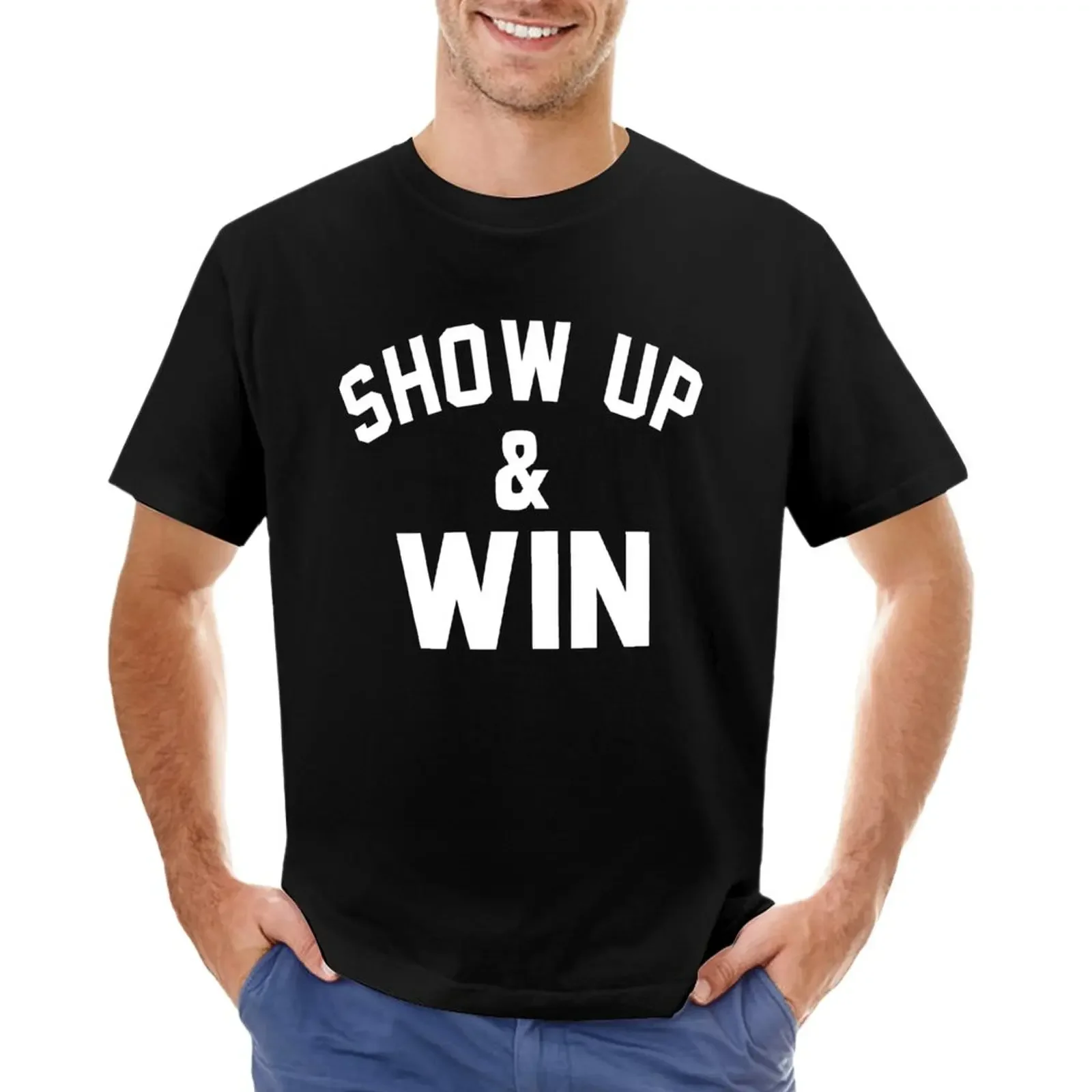 

Show up and win T-Shirt summer top boys whites boys animal print blanks t shirts for men