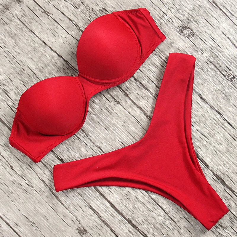 Women Sexy Bikini Brazilian Swimsuit Push-up Bra Bikini Set Two Piece Swim Suit Swimwear Low-waisted Beachwear Leopard Bathing