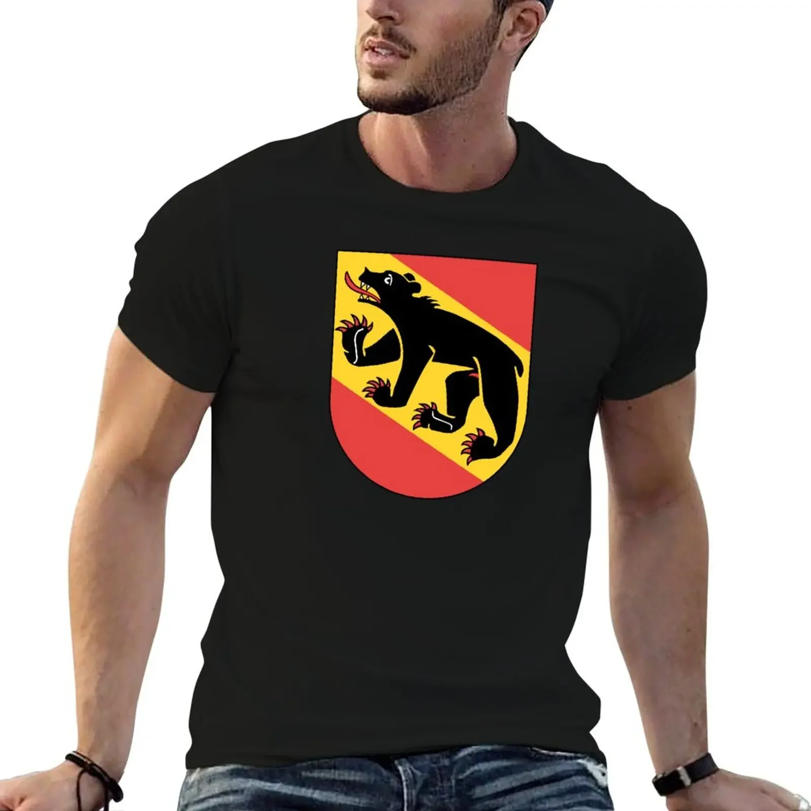 Coat of Arms of Bern, Switzerland T-Shirt anime clothes boys whites slim fit t shirts for men