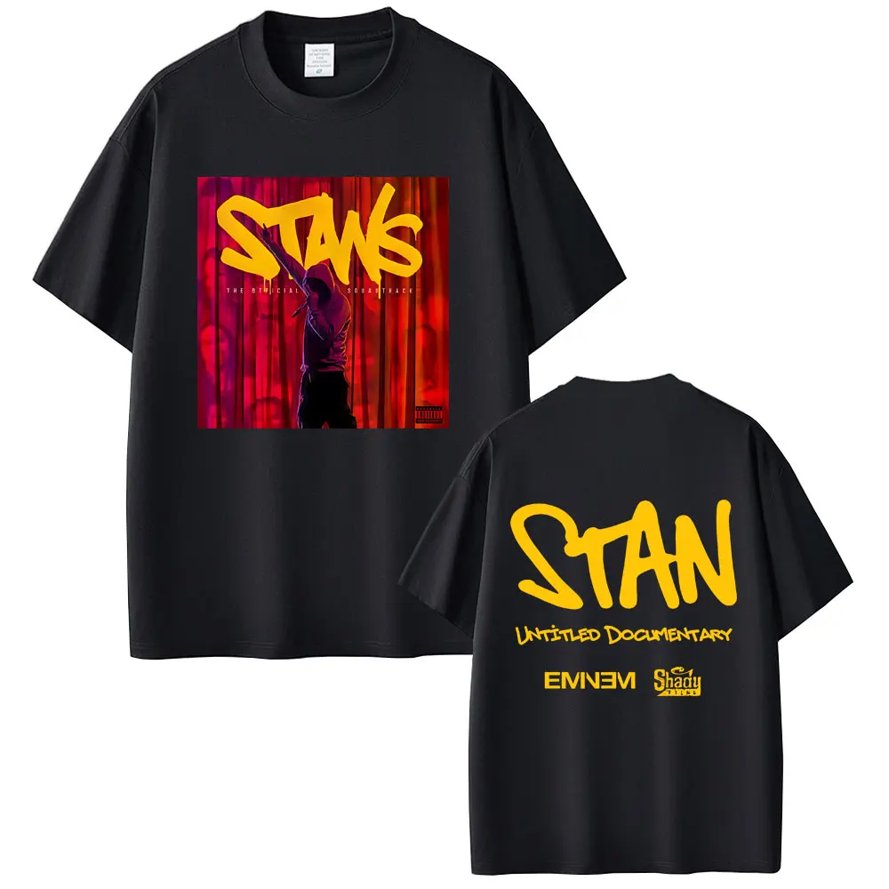 

Rapper Eminem Print T-shirt Men Women Hip Hop Fashion Pop Music T-shirts Male Vintage Casual Cotton T Shirt Oversized Streetwear