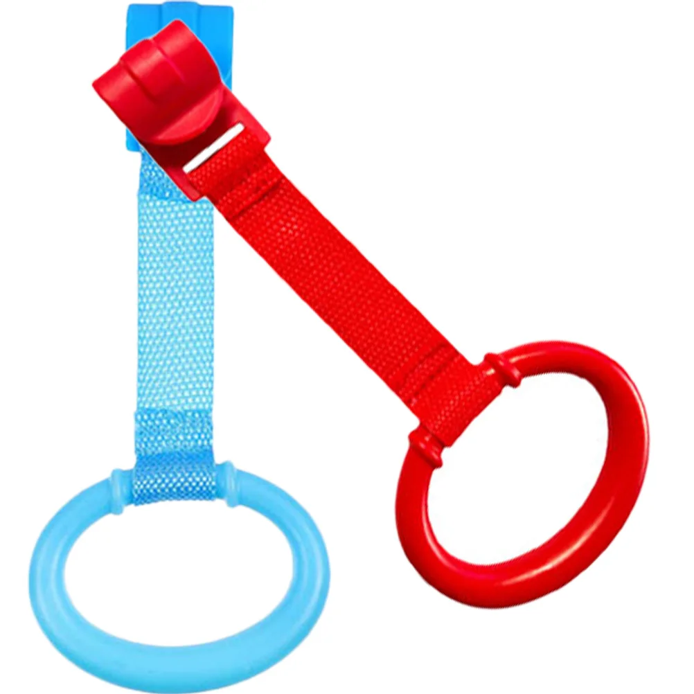 아기 걷기 연습용 침대 손잡이 링 2개, 유아용 침대 손잡이 링, 보조 도구