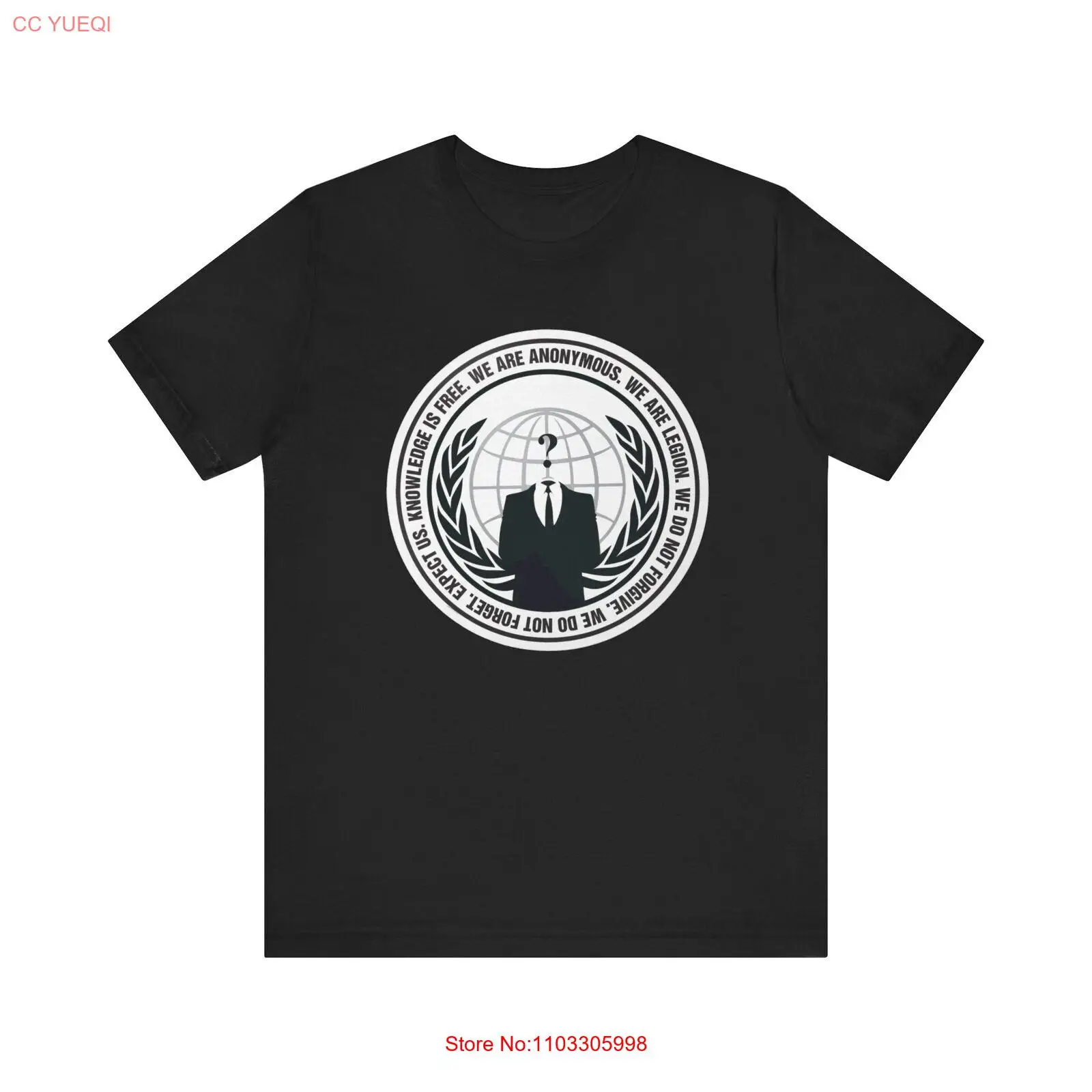 Camiseta We Are Anonymous Legion Hacker, camiseta