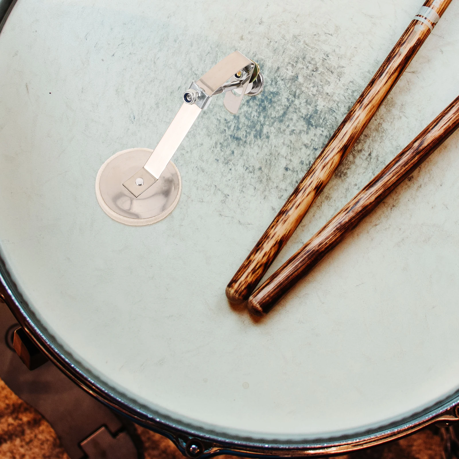 

Clip-On Snare Mute Pad Quiet Practice Reusable Drum Dampener Metal Tone Control Accessory Drum Mat Parts Supplies