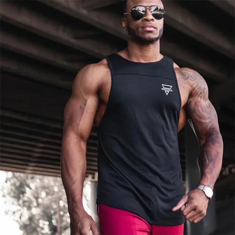 

Brand Fit Fashion New Fitness Gym Clothing Bodybuilding Workout Tank Top Men Cool Singlets Sleeveless Muscle Shirt Vest