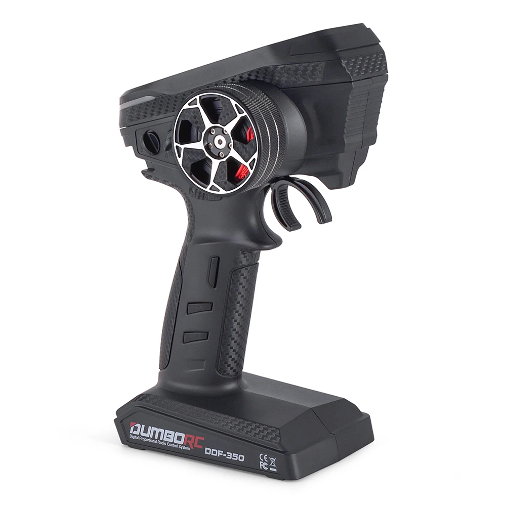 DUMBORC DDF-350 송신기 (수신기 포함) RC 자동차 보트 탱크 LCD FHSS 시스템 용 2.4G 10CH 디지털 라디오 원격 컨트롤러