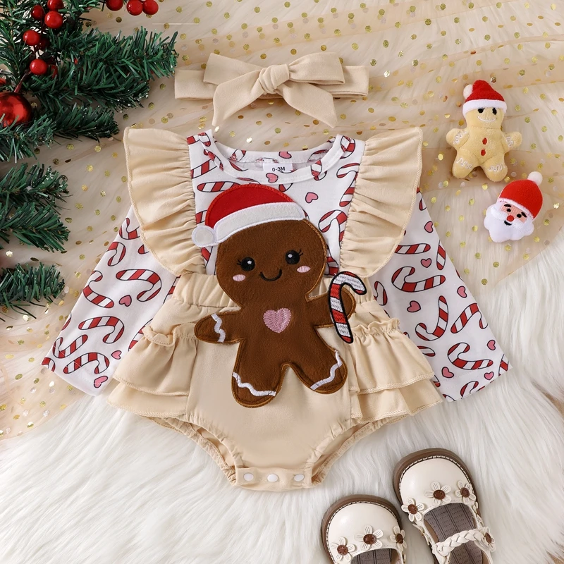 Christmas Thanksgiving Baby Girl Outfit Turkey Romper Dress Long Sleeve Ruffle Fall Baby Thanksgiving Day Clothes