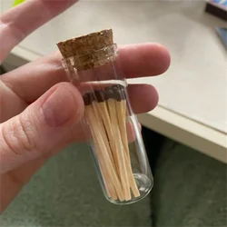 72 Pcs Matches Glass Bottle 12ml Small glass Tube Cork Stopper Mini Spice Bottles Container DIY Jars Vials Tiny Bottle