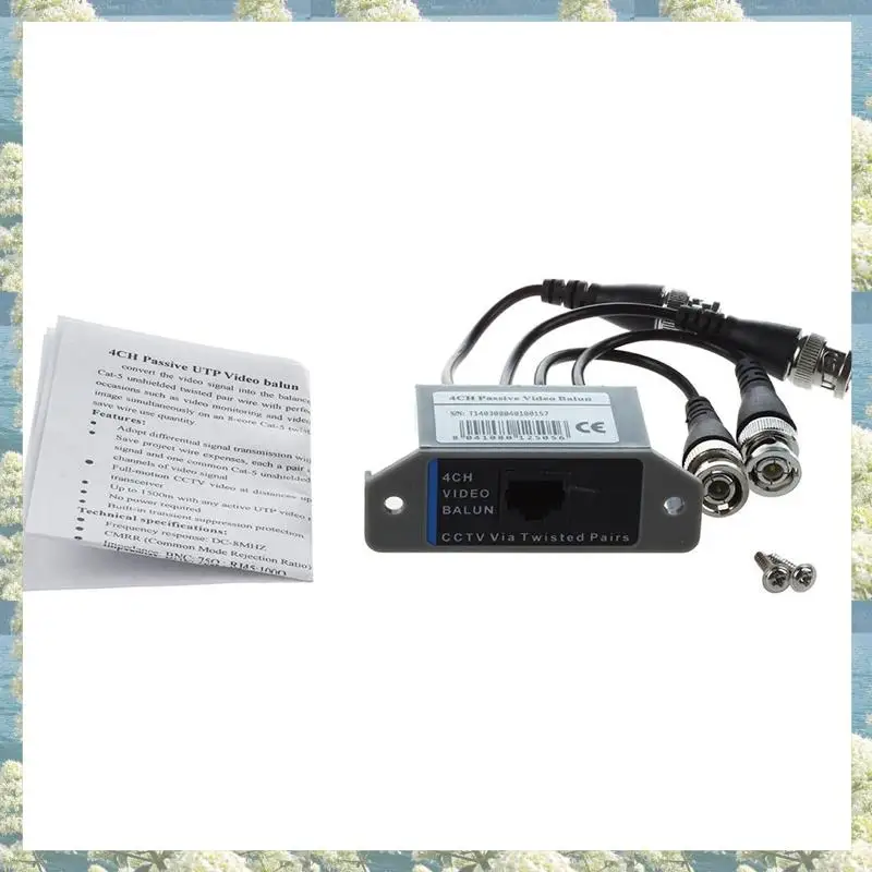 New-8X 4-канальный видеобалун BNC UTP CAT5 передатчик для камеры видеонаблюдения/наблюдения Trend