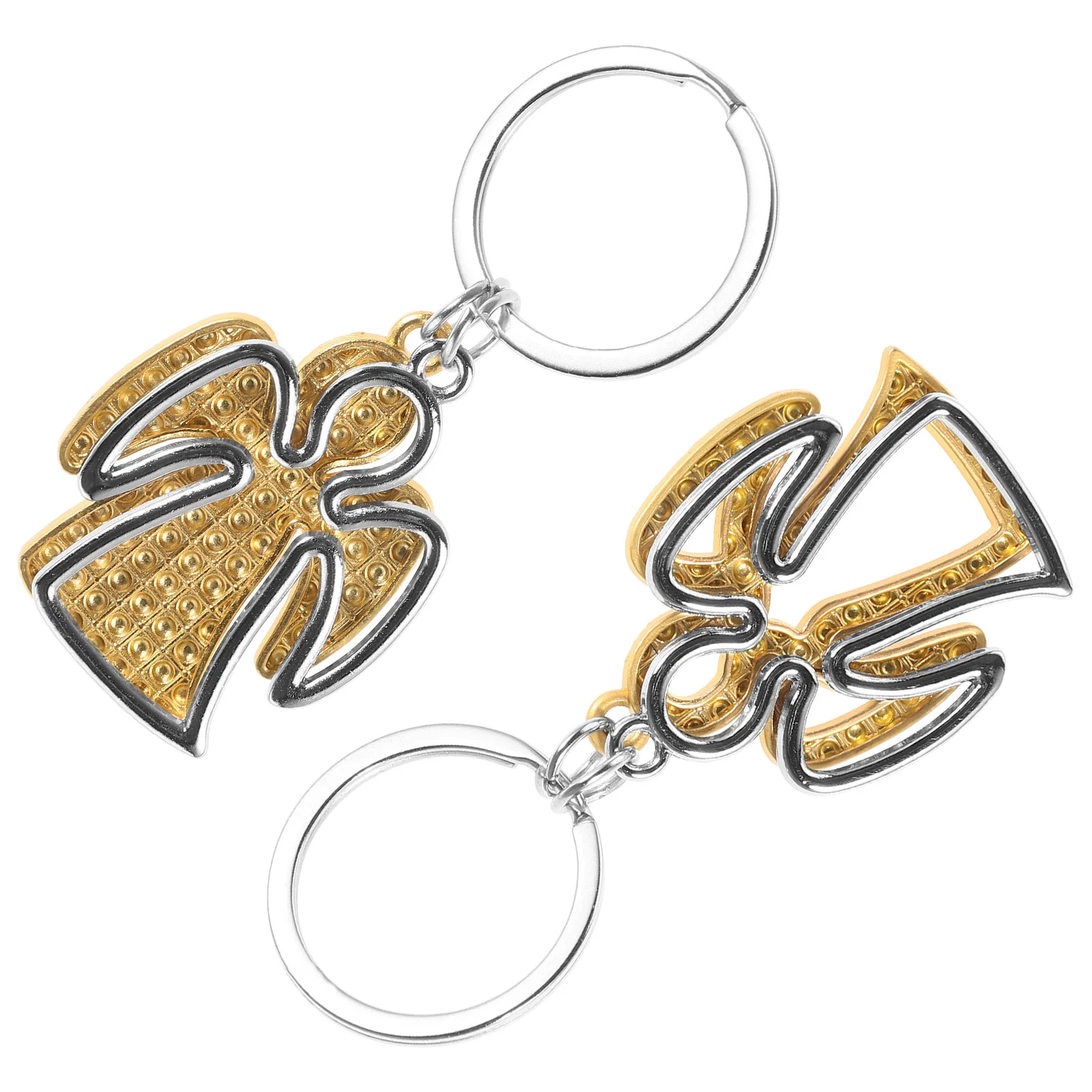 

2 Pcs Angel Keychain Cute Ornament Backpack Accessories Party Favors Zinc Alloy Keychains for Women