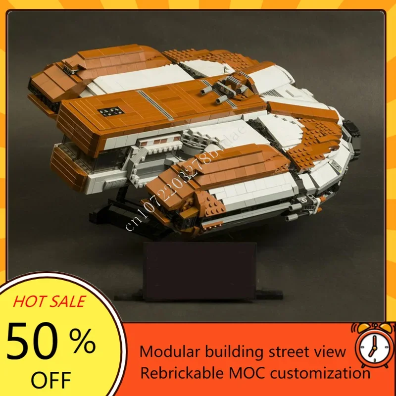 3173PCS SW Knights of the Old Ebon Hawk Space War Military MOC SpaceShip Battle Model Custom Puzzles DIY Assembly Model Toy Gift