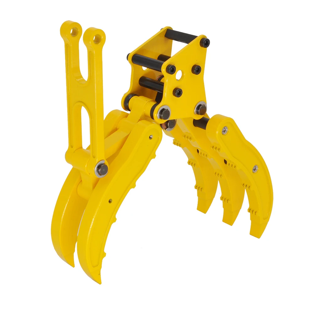 Upgrade Double E Metal Gripper For 1/14 RC E010 E111 EC160E Excavator Model Wood Clamp Grab Bucket Assembly S013-001 Parts