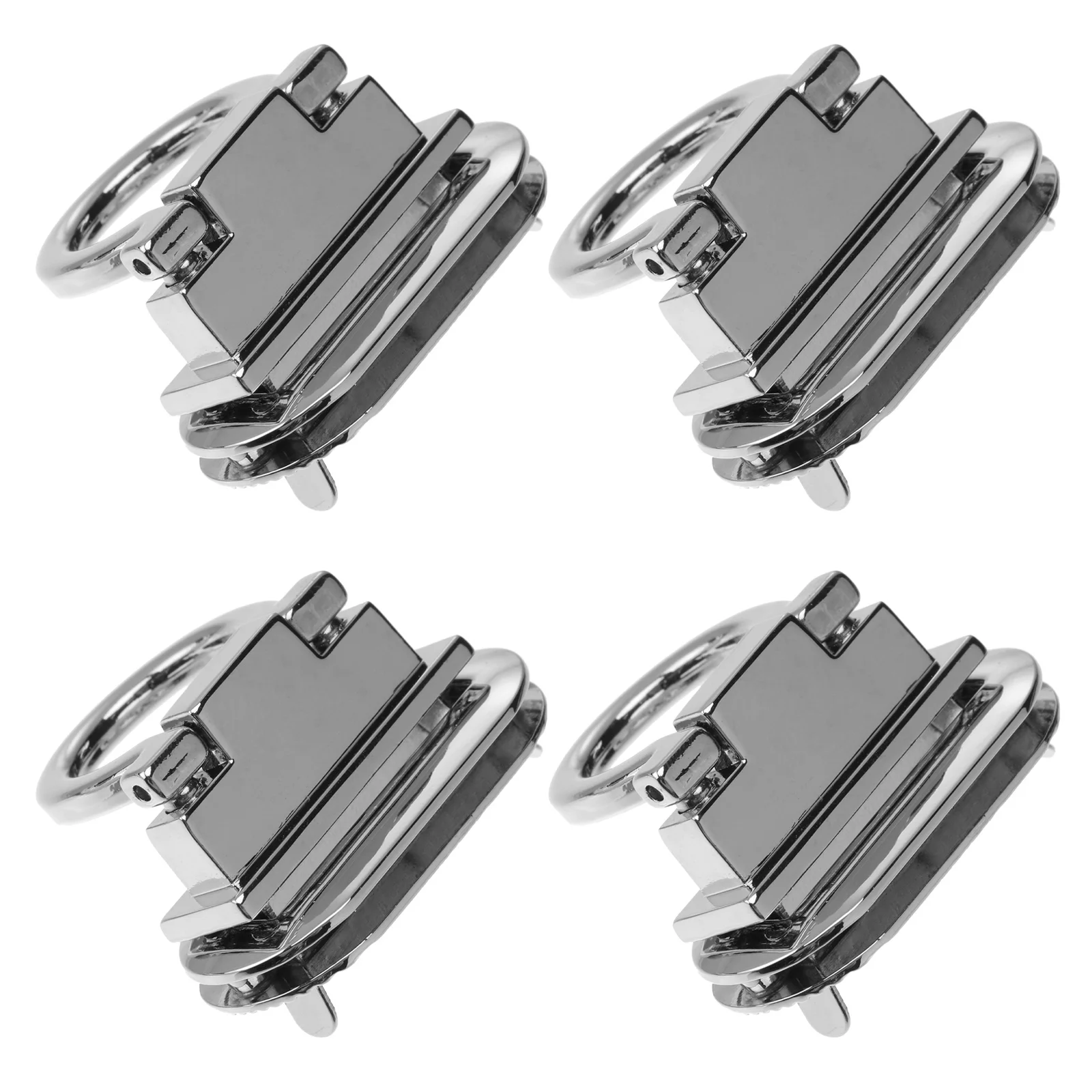 

4Pcs Fashion Alloy Padlocks for Suitcase Bags Luggage Durable Lightweight Easy to Install Replacement Lock Silver