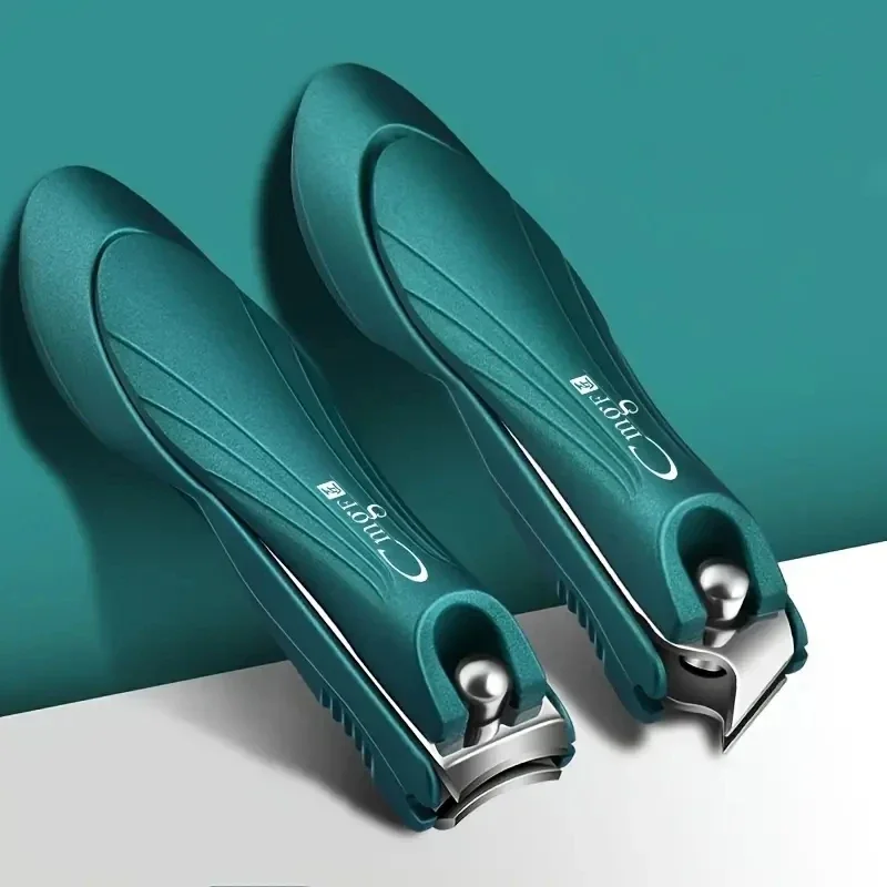 3PCS Dark Green Matte Splash Proof Nail Clipper Set Household Men Women Personal Care Manicure Tool Efficient Labor-Saving Tool