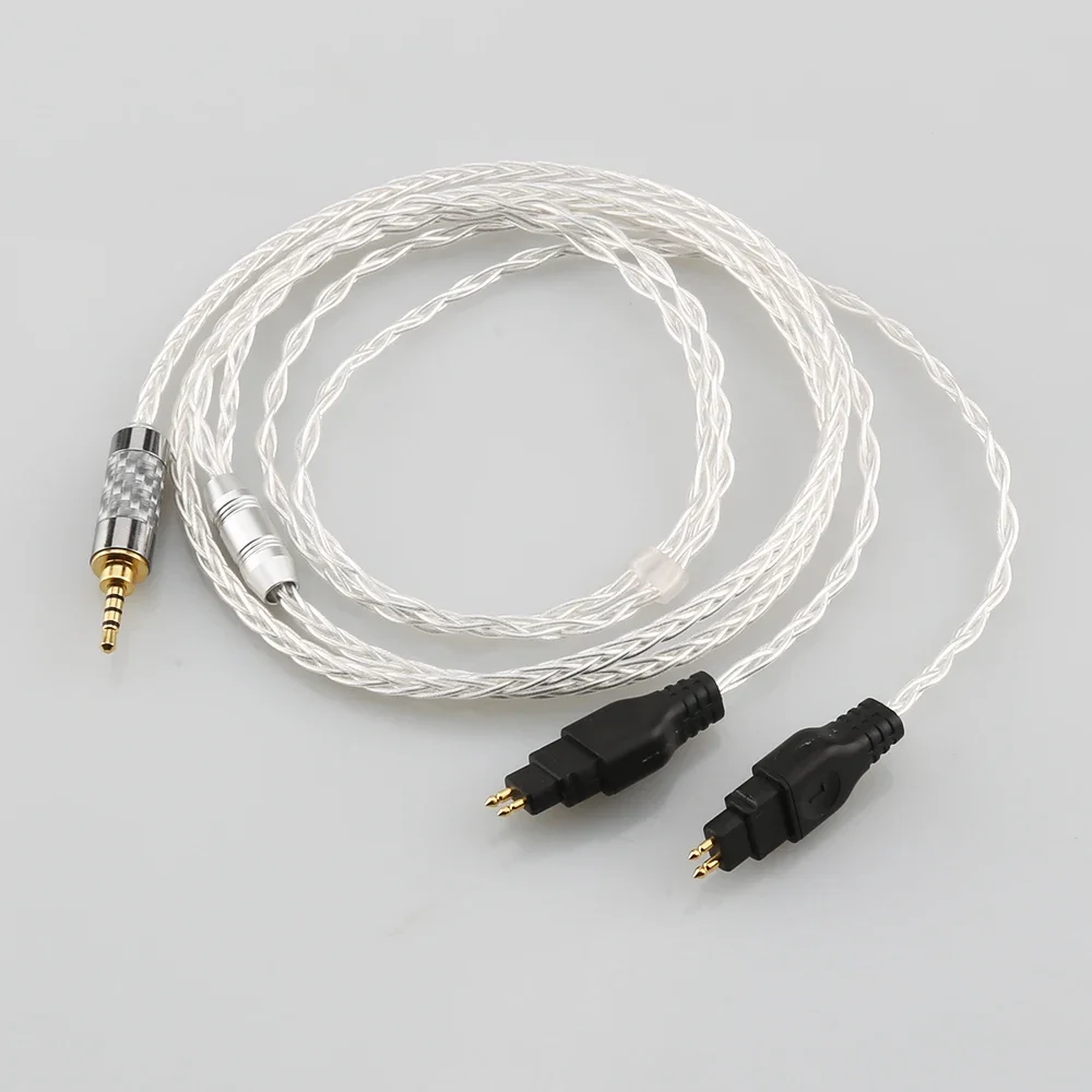 3.5mm 2.5mm XLR 4.4mm 8 Core Silver Plated OCC Earphone Cable For Sennheiser HD580 HD600 HD650 HDxxx HD660S HD58x HD6xx