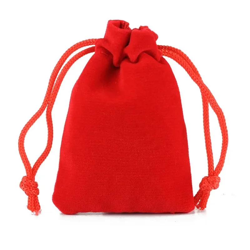 10/5/2PCS Samt Kordelzug Taschen Satin Geschenk Taschen Samt Tuch Schmuck Beutel Hochzeit Gunsten Kordelzug tasche Weihnachten Tasche 5-5CM