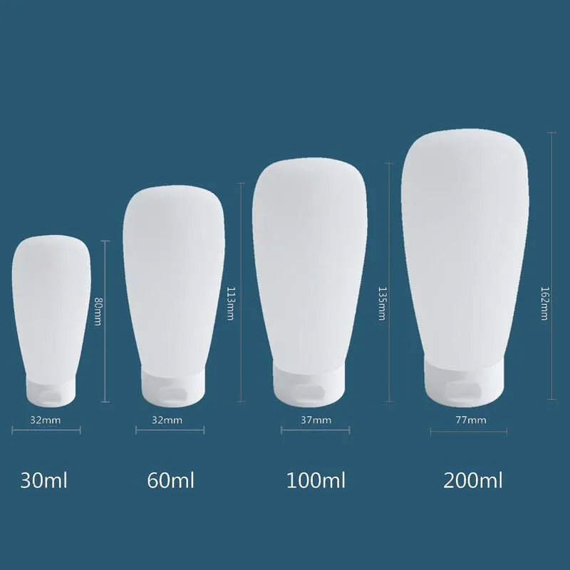 PE Hose Cosmetic Refillable Empty Bottle Flip Cap Squeeze Bottle Cleanser Shampoo Body Wash Dispenser Portable Travel Toiletry